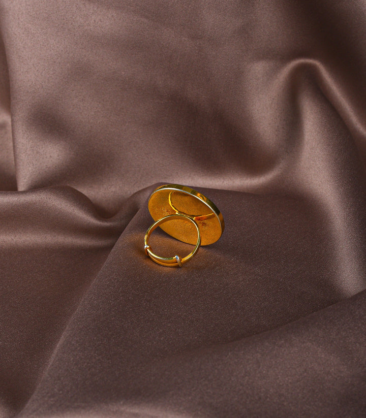 MANASVINI RED MOISSANITE RING