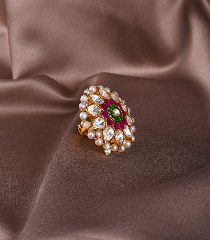 TANISHKA RED & GREEN MOISSANITE RING