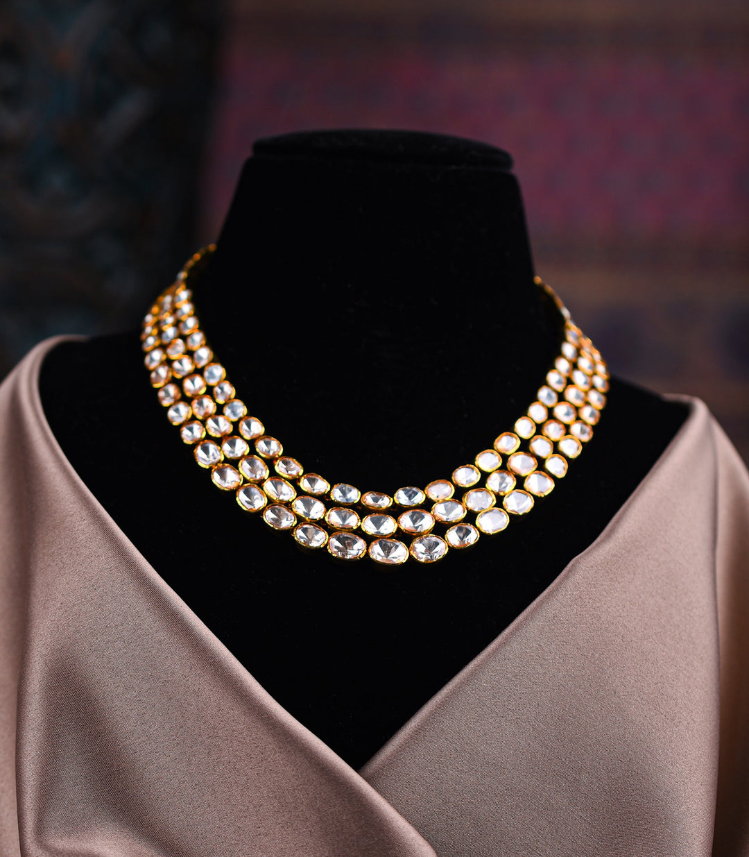 AARYA THREE LINE MOISSANITE NECKLACE