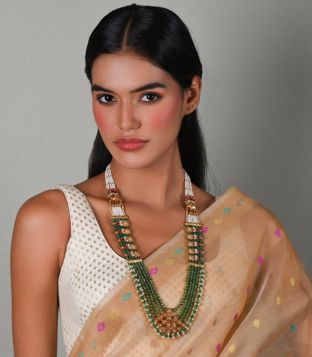 DITYA RED & GREEN NECKLACE SET