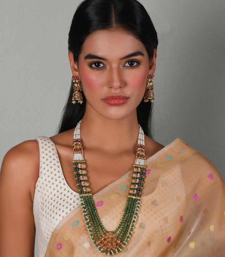 DITYA RED & GREEN NECKLACE SET