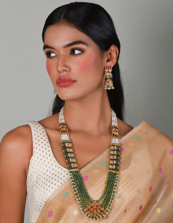 DITYA RED & GREEN NECKLACE SET