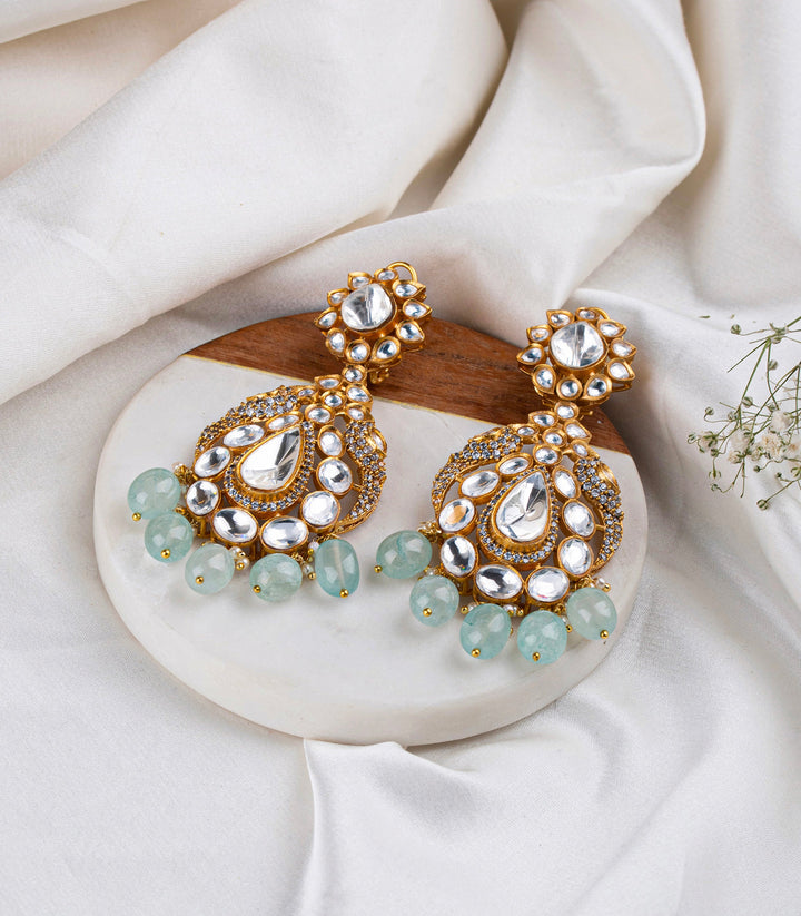 Padmakshi Mint Polki Necklace Set