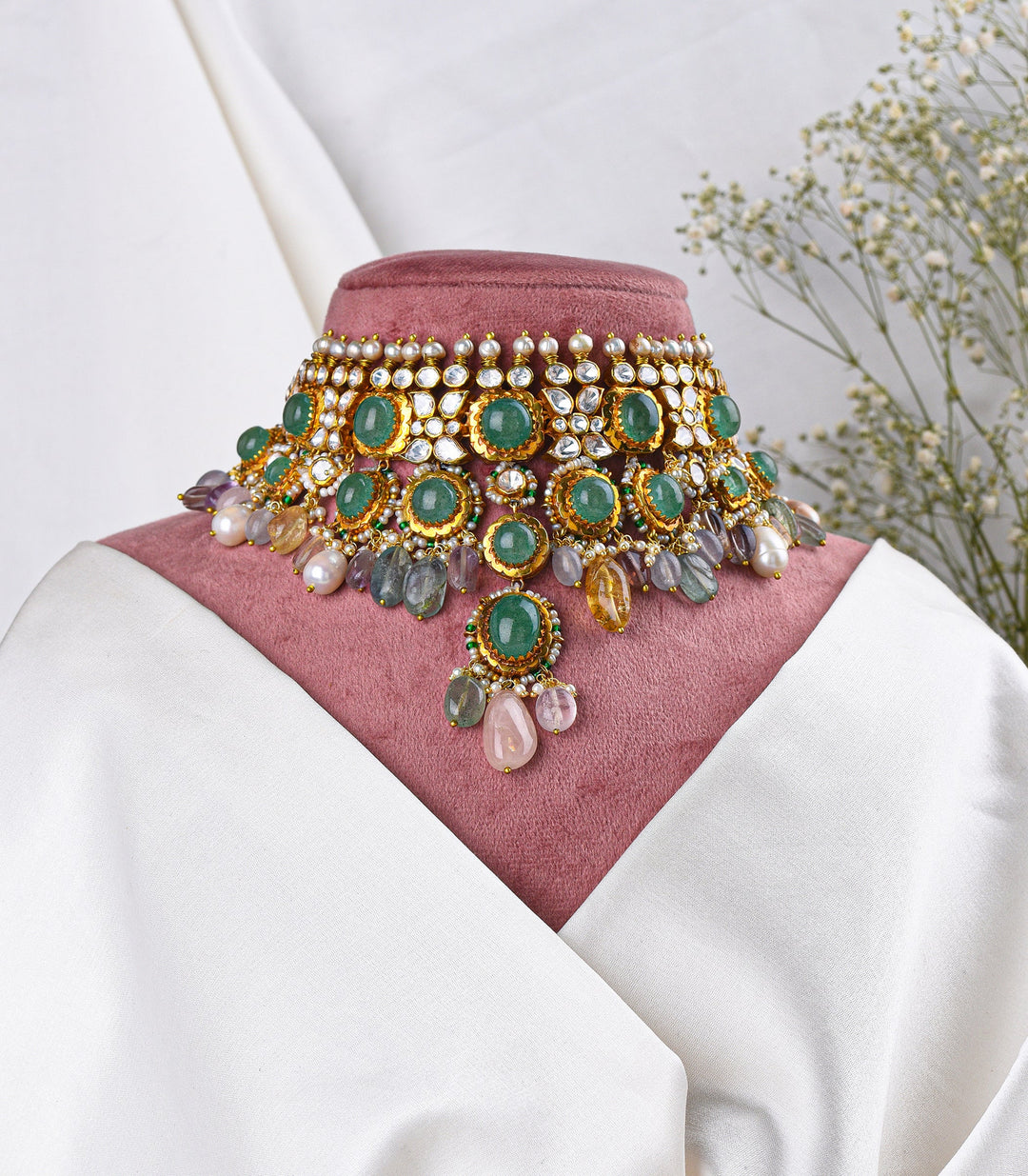 MOHANA GREEN MOISSANITE NECKLACE