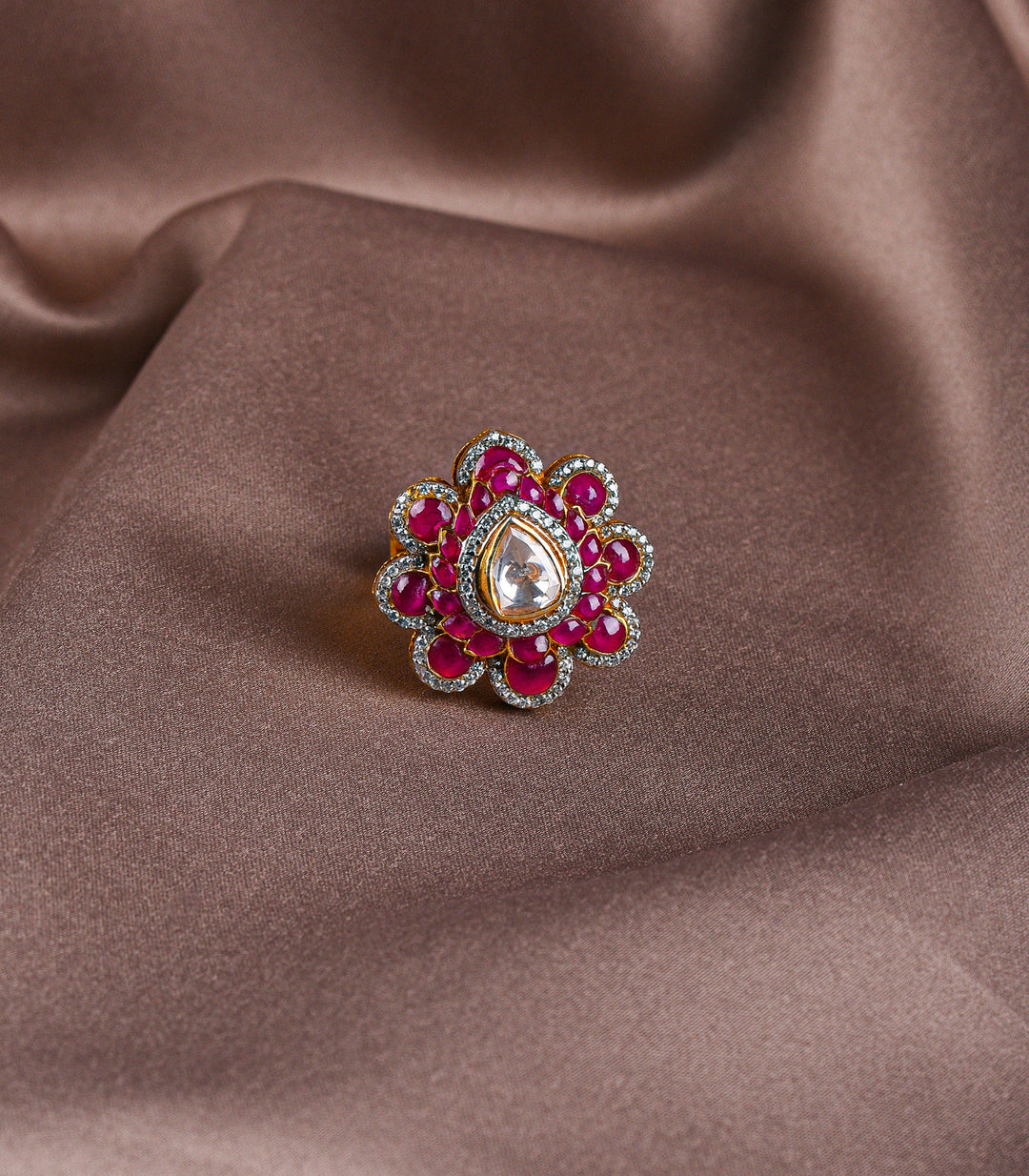 Ishee Ruby Moissanite Ring