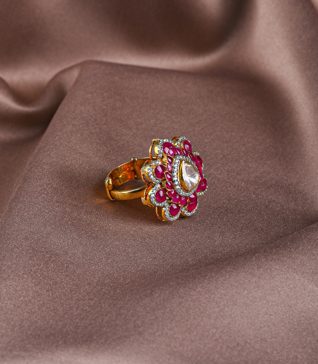 Ishee Ruby Moissanite Ring