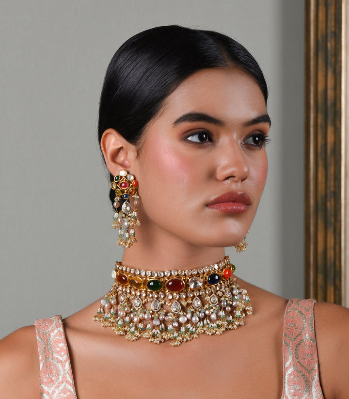 YASI NAVRATAN NECKLACE SET