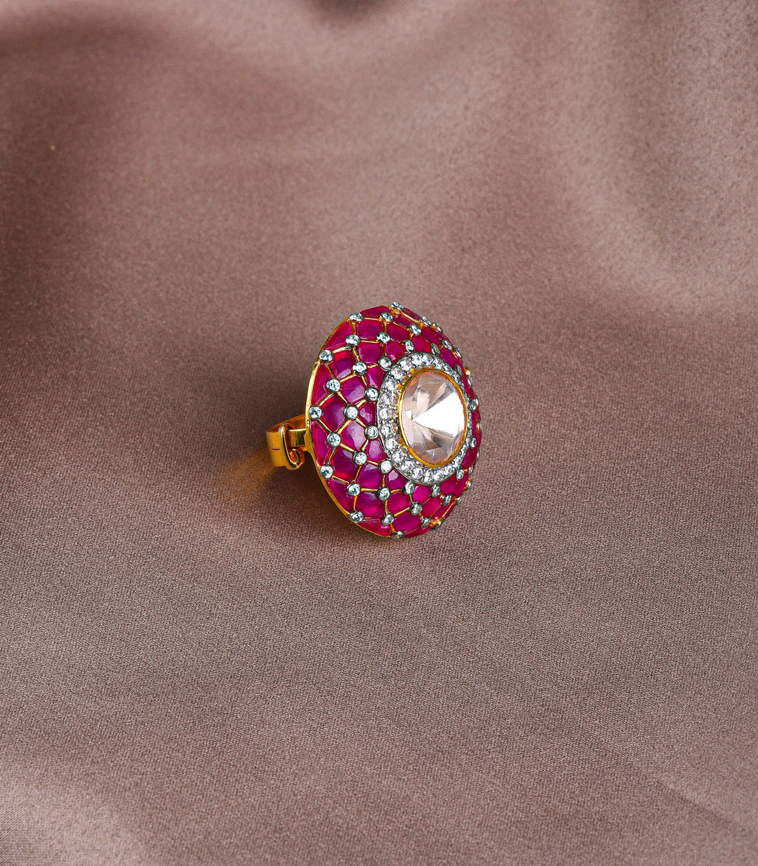 RUBY MOISSANITE RING