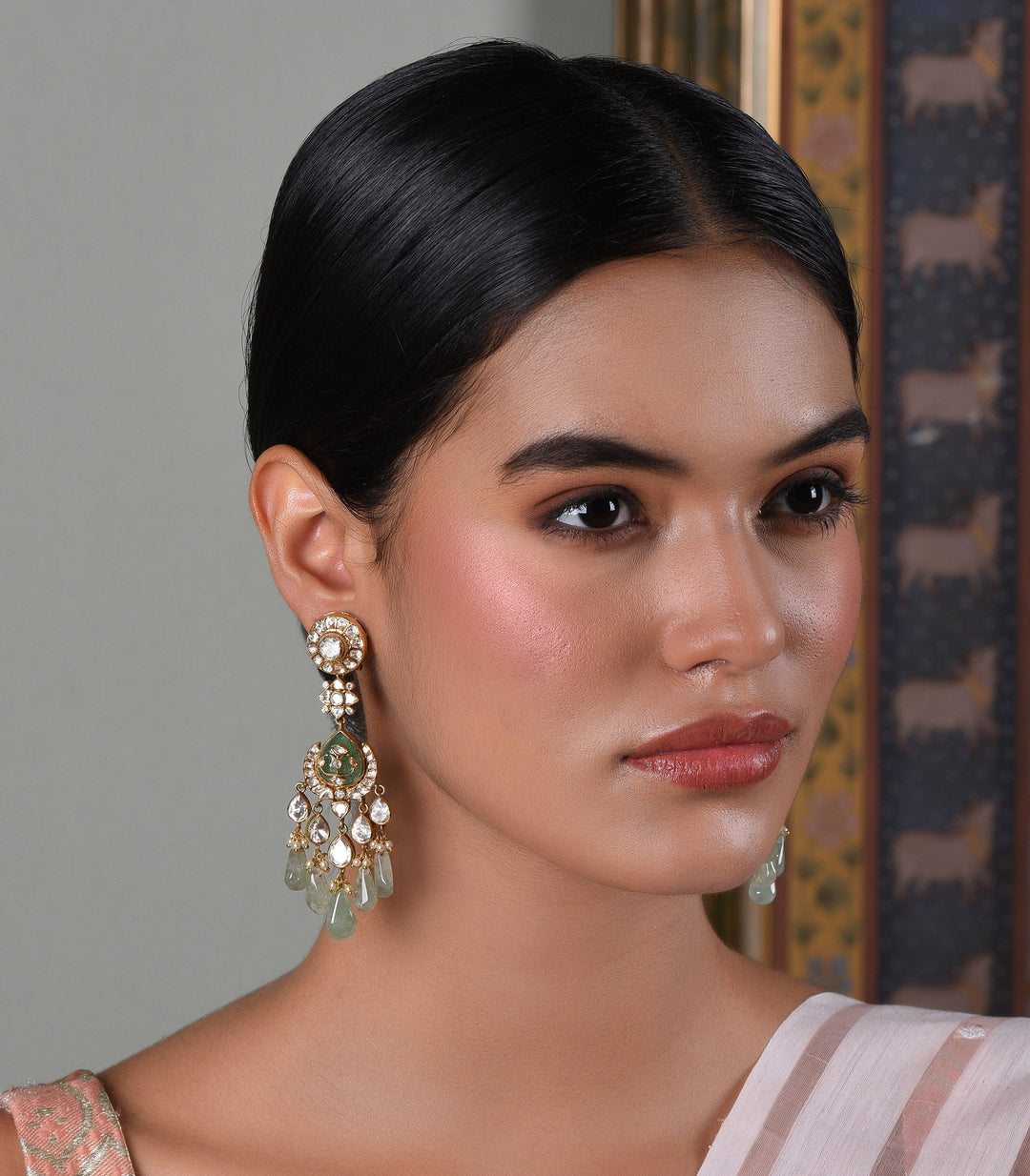 NANDITA GREEN MOISSANITE NECKLACE SET