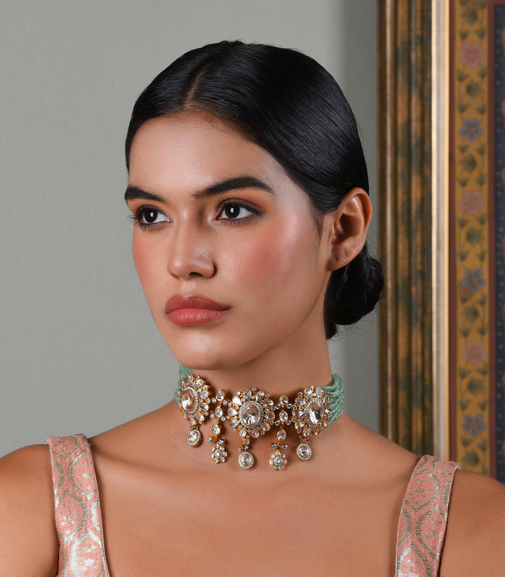 NANDINI GREEN MOISSANITE CHOKER
