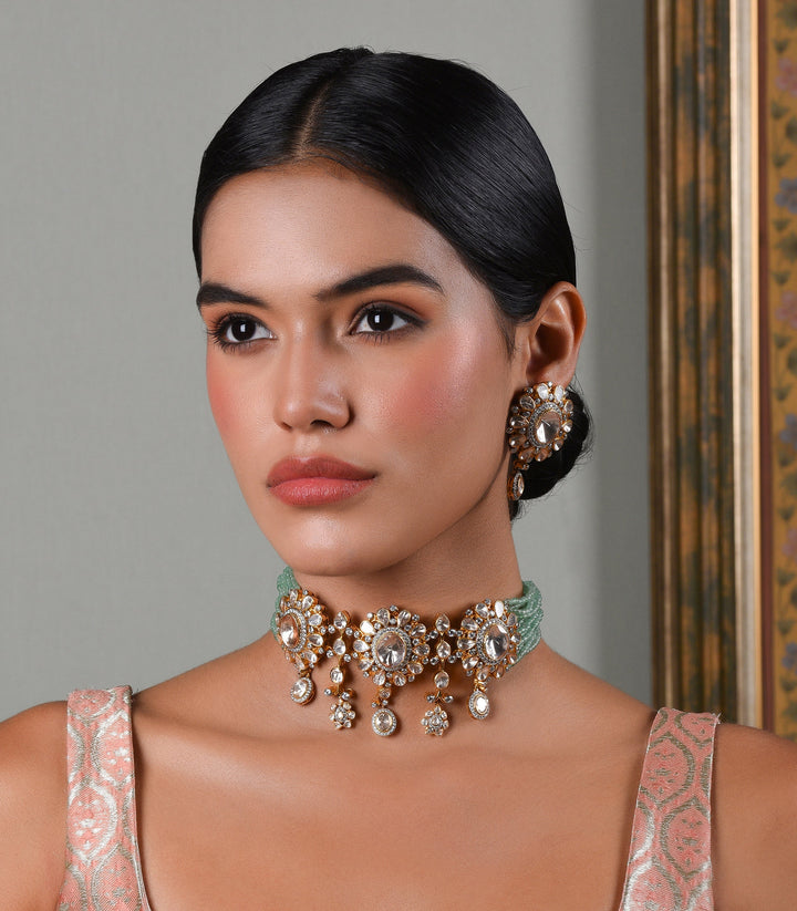 NANDINI GREEN MOISSANITE CHOKER