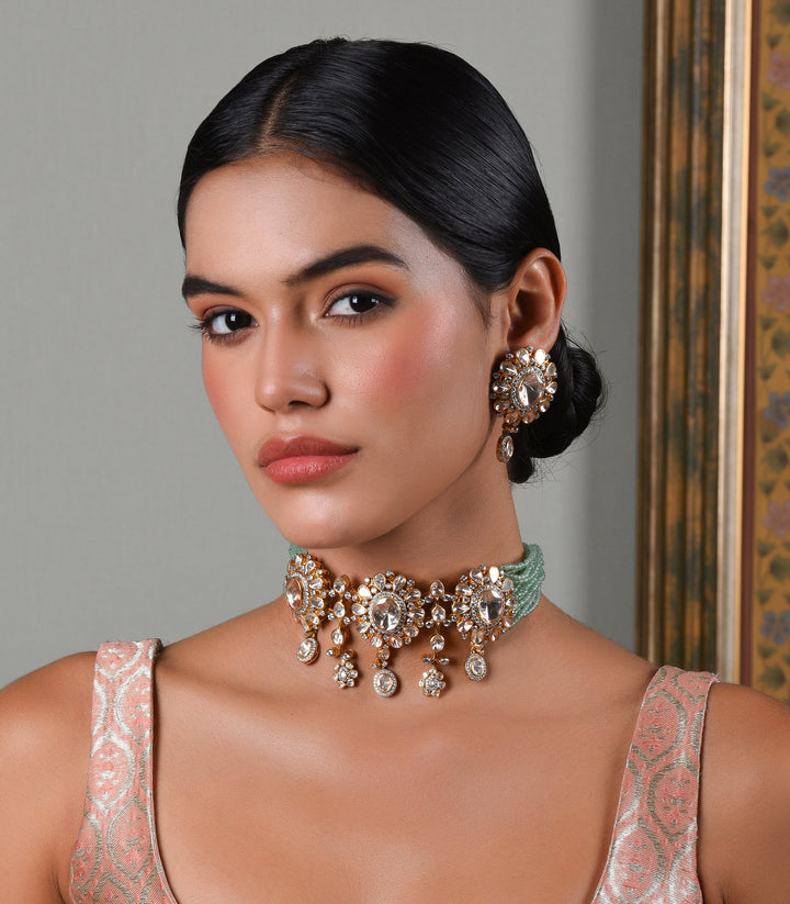 NANDINI GREEN MOISSANITE CHOKER