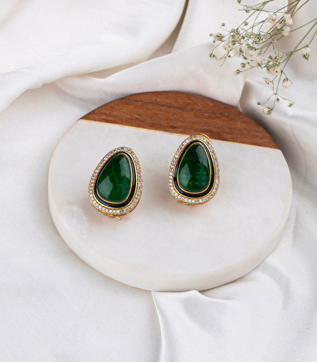 Mayuki Green Two Line Necklace Set