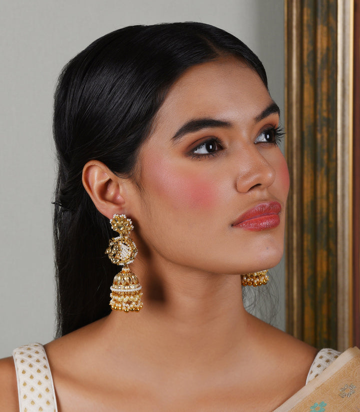 LAVANYA WHITE KUNDAN JHUMKI