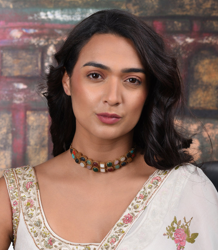 RAMHI NAVRATAN NECKLACE SET