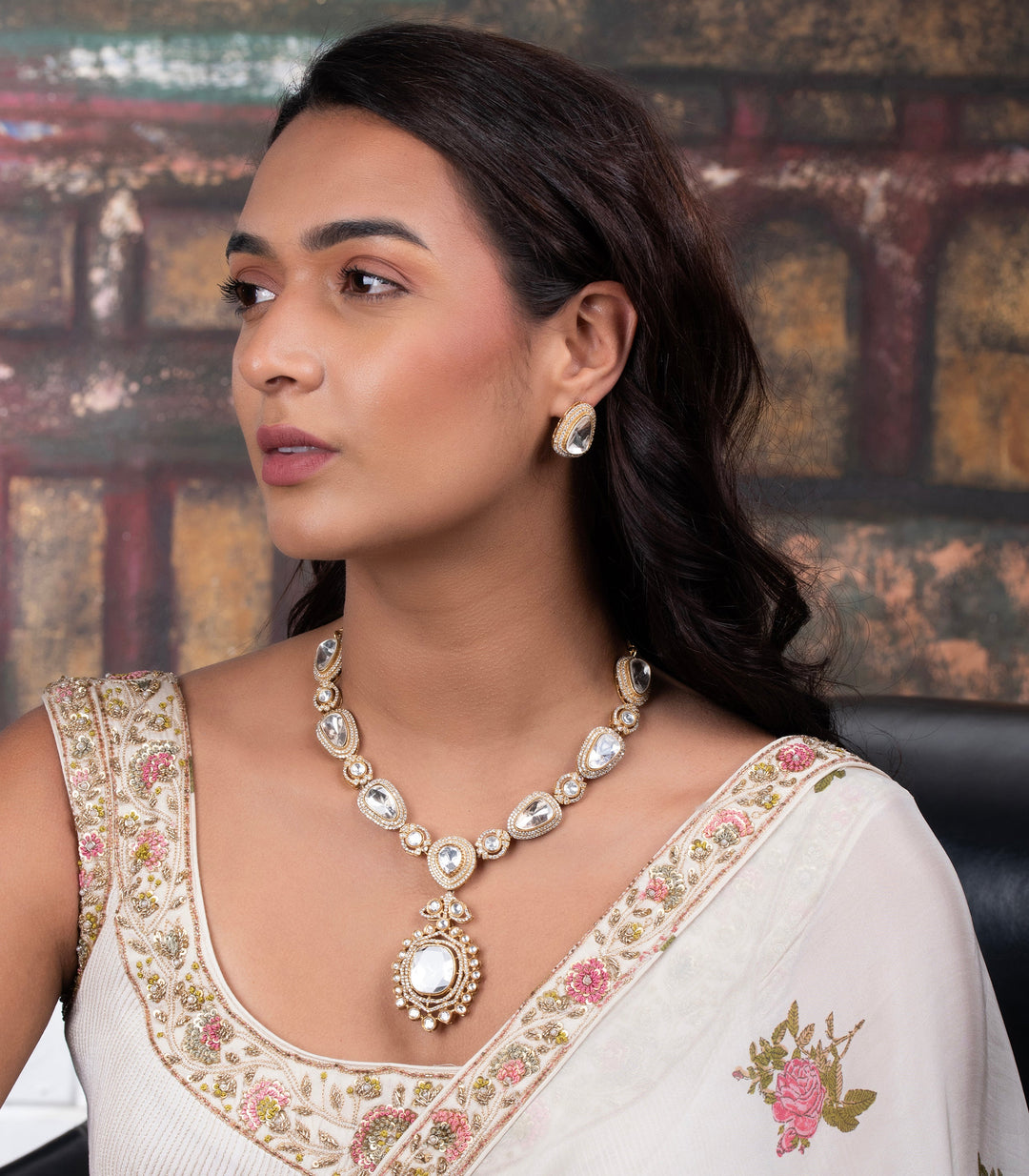 Hanita Polki Necklace Set