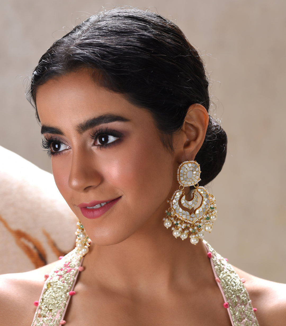 KANAKYA MOTHER OF PEARLS CHANDBALI