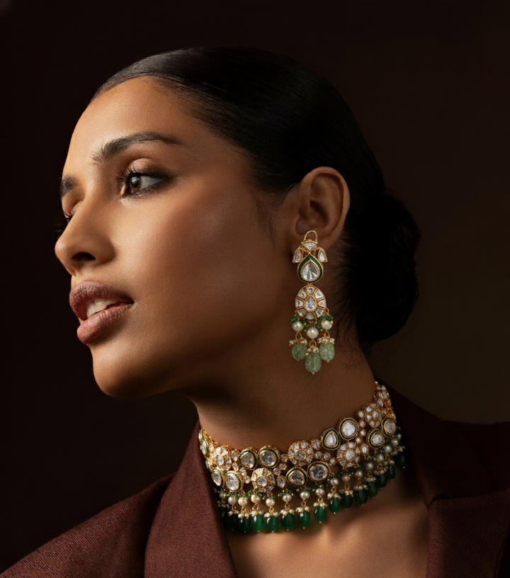 SIMRAN GREEN POLKI CHOKER