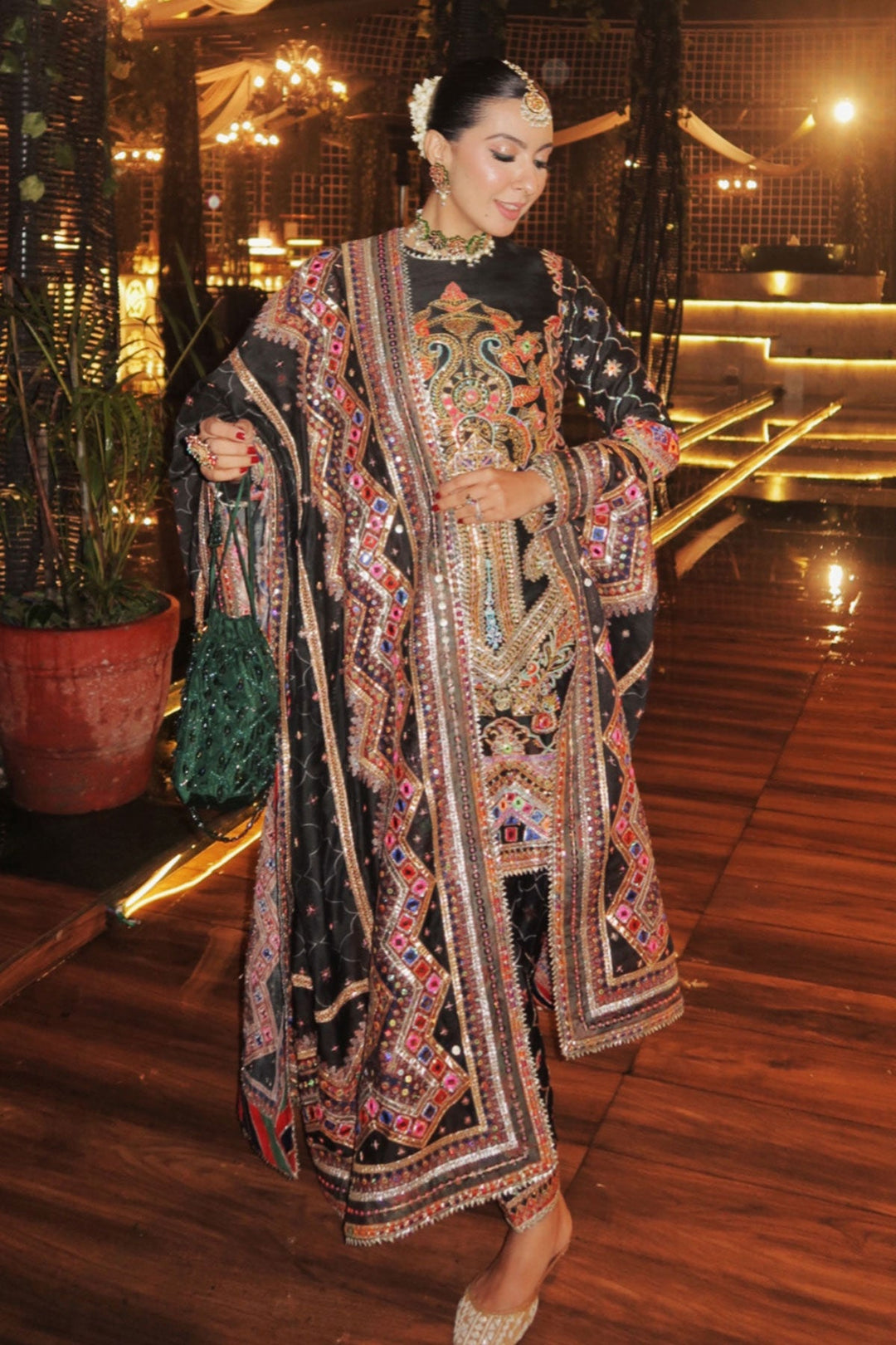 Niki Mehra in Aawanya Navratan Choker Set