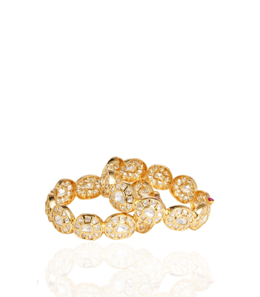 PADMAVATI GOLD PLATED MALINI KUNDAN BANGLES