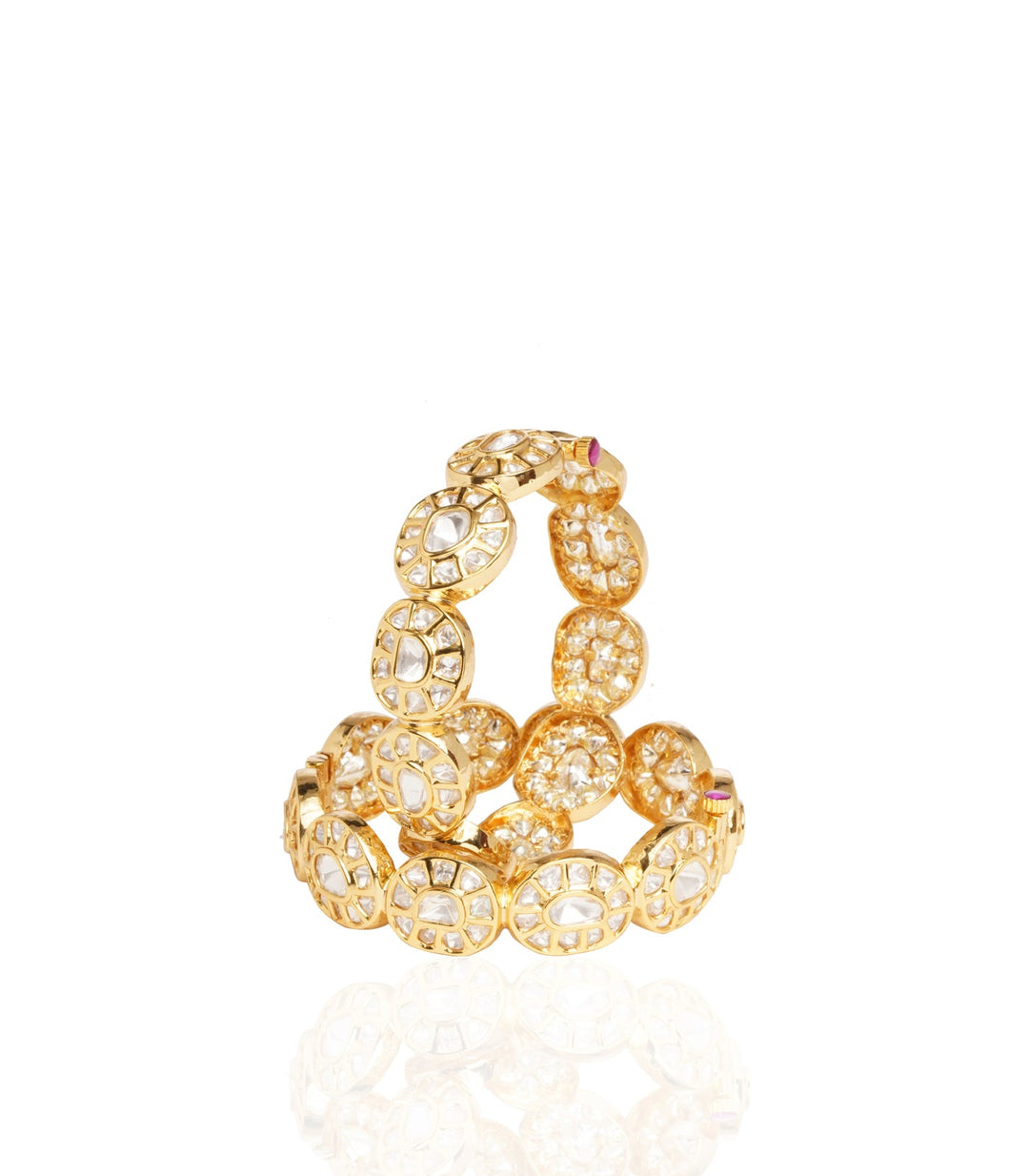 PADMAVATI GOLD PLATED MALINI KUNDAN BANGLES