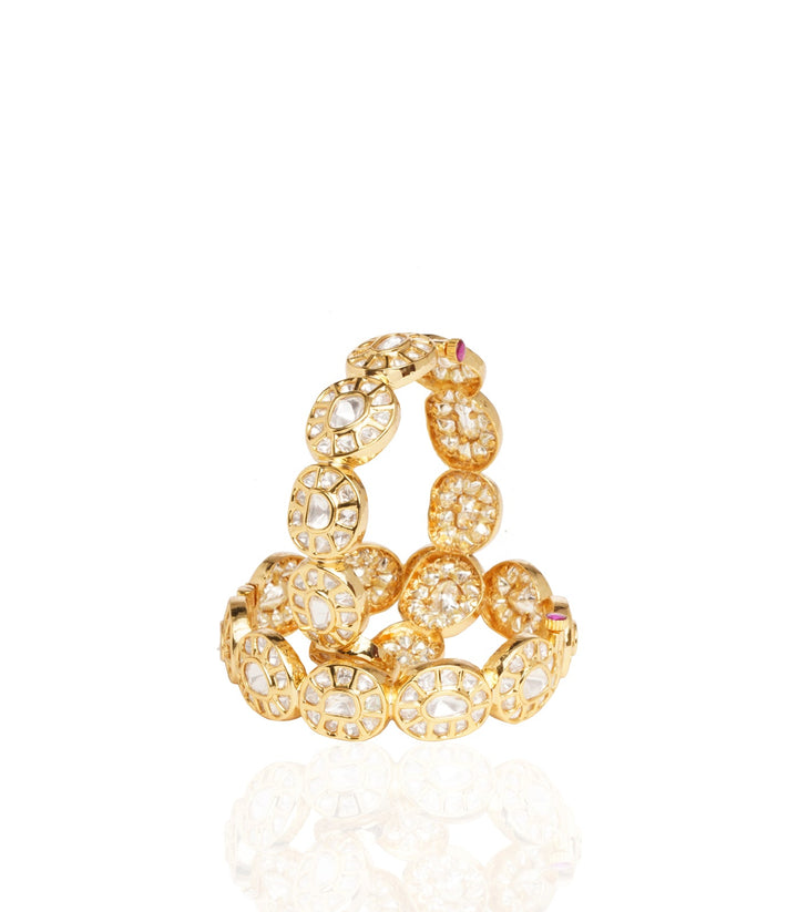 PADMAVATI GOLD PLATED MALINI KUNDAN BANGLES