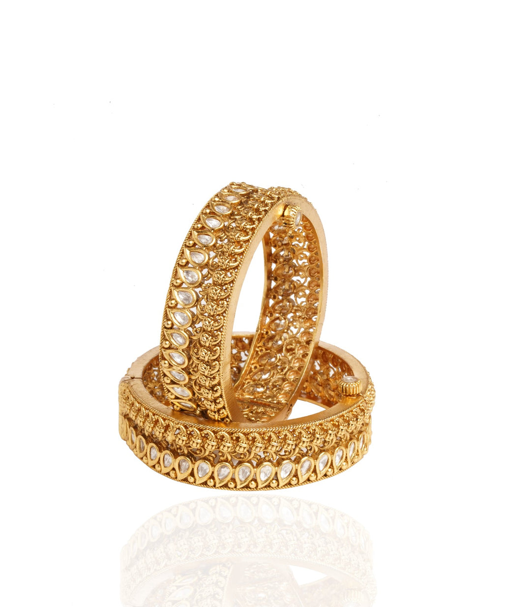 VIDYA GOLD PLATED POLKI BANGLES