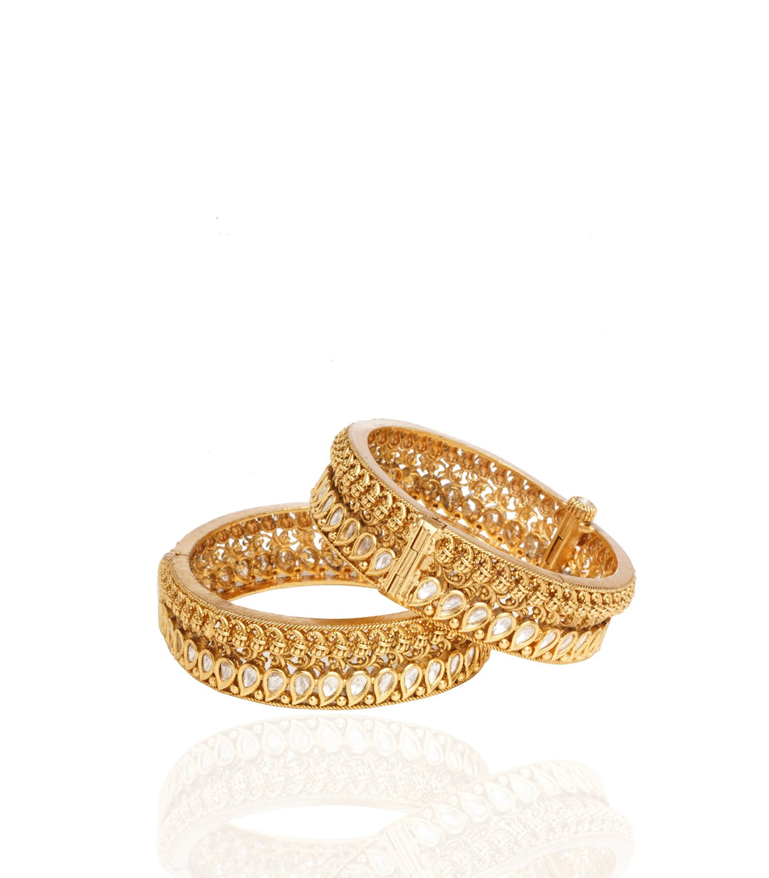 VIDYA GOLD PLATED POLKI BANGLES