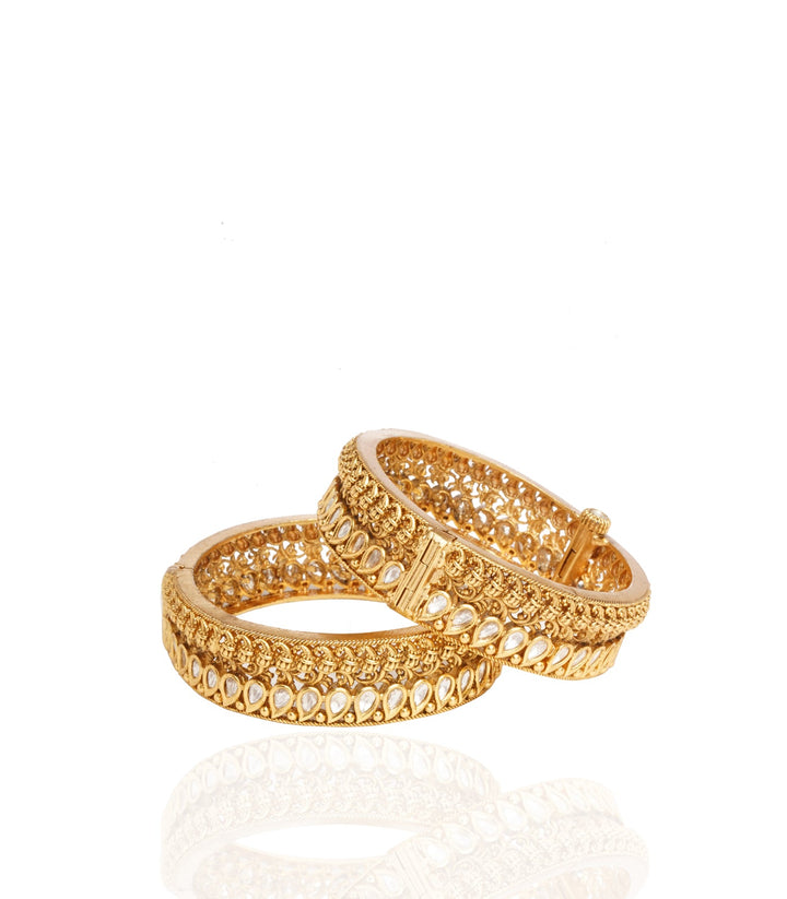 VIDYA GOLD PLATED POLKI BANGLES