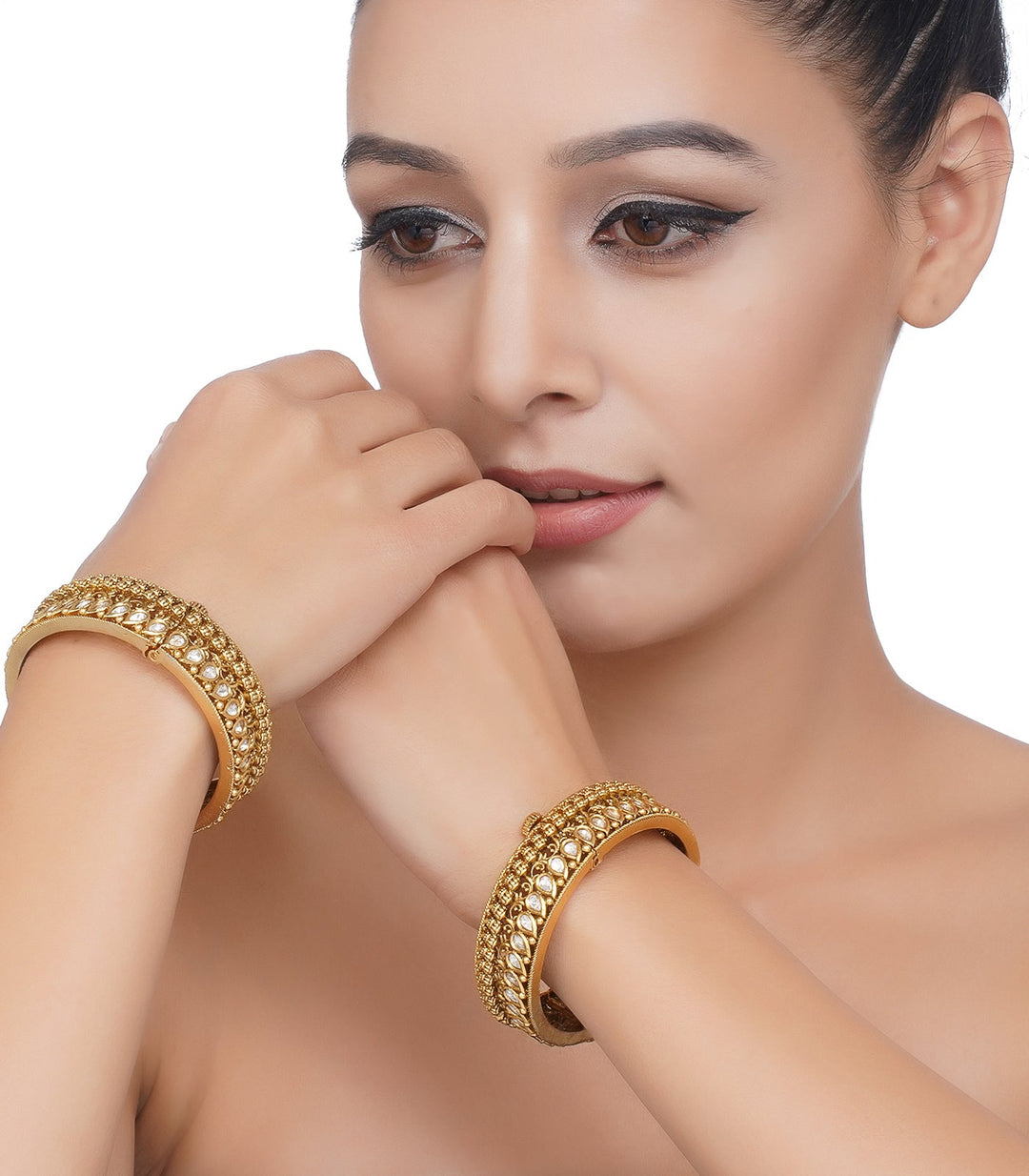 VIDYA GOLD PLATED POLKI BANGLES