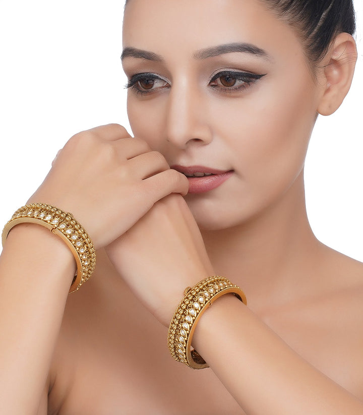 VIDYA GOLD PLATED POLKI BANGLES