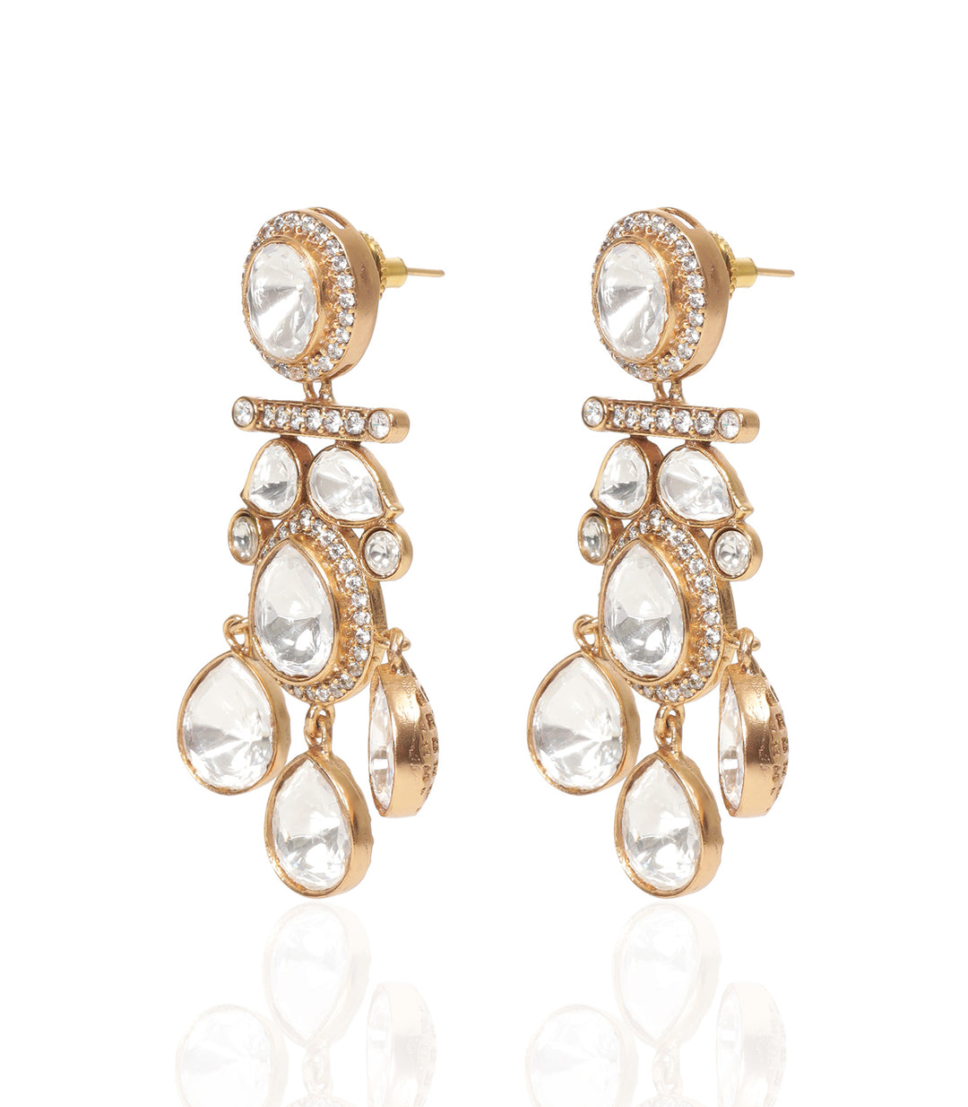 APEKSHA GOLD PLATED POLKI EARRING