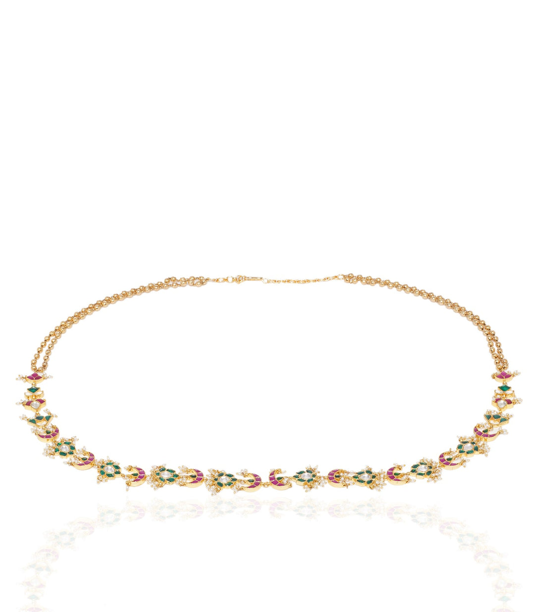 Monita Red & Green Kundan  Belt