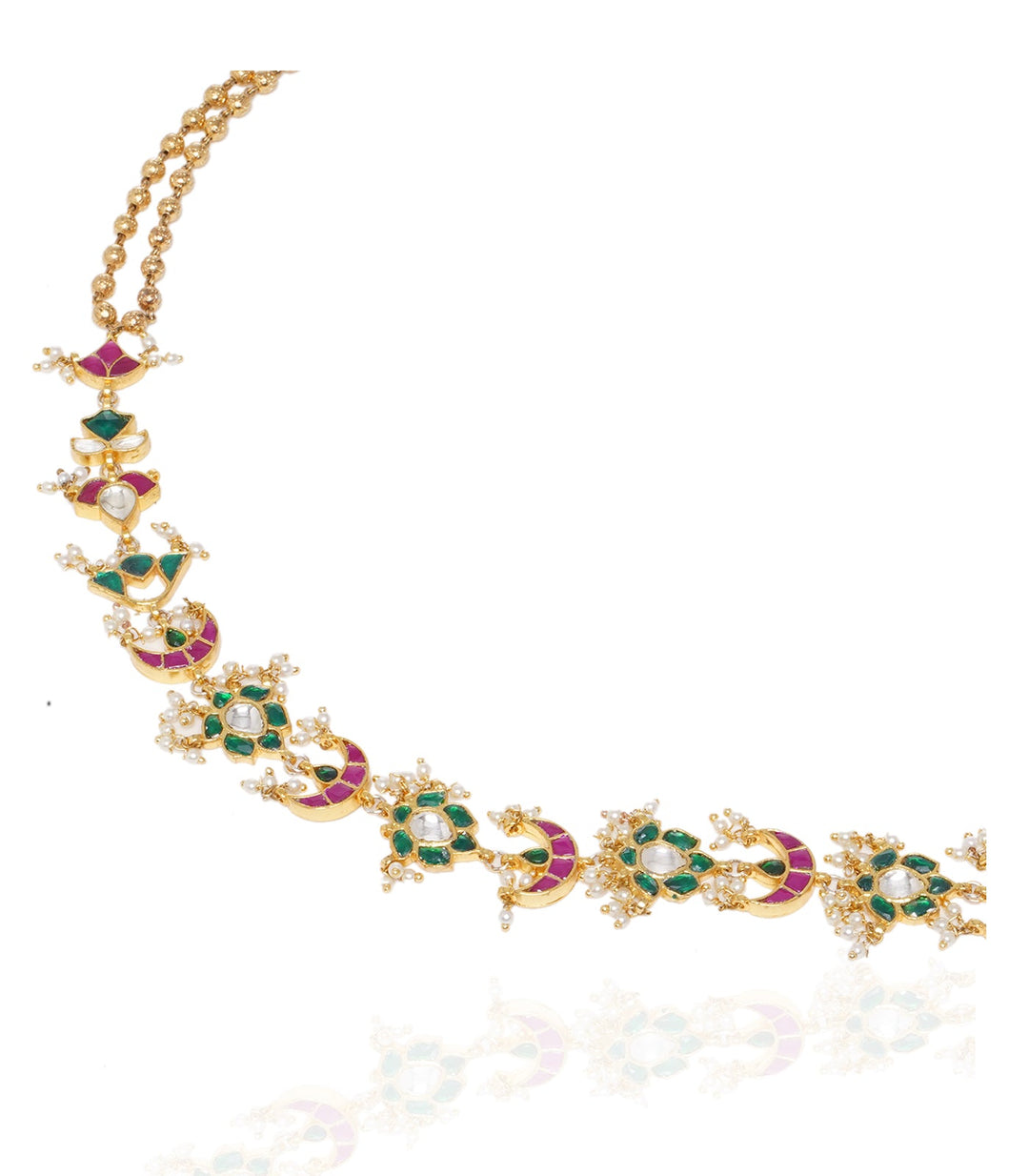 Monita Red & Green Kundan  Belt