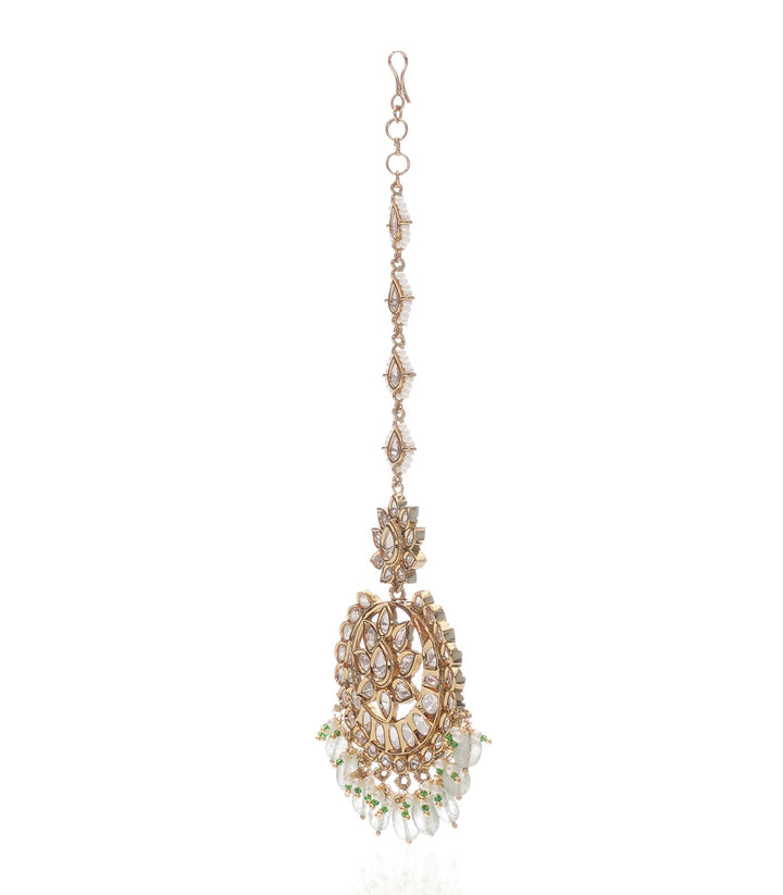 SANDHYA GREEN KUNDAN TIKA