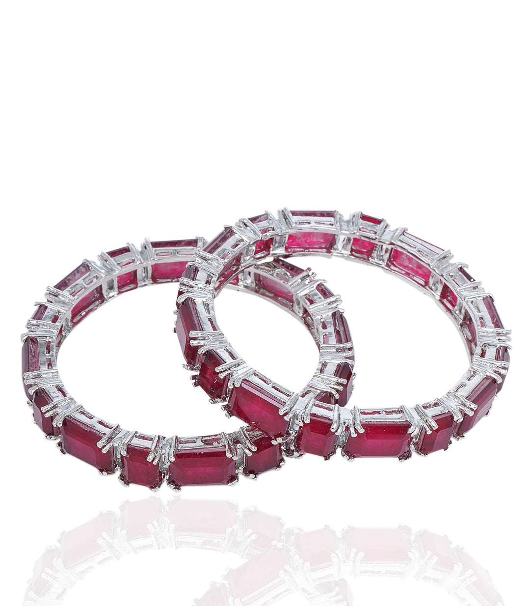 ROSIE RED ZIRCON BANGLES