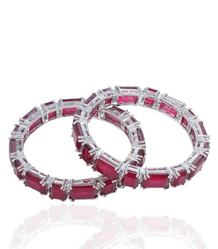 ROSIE RED ZIRCON BANGLES