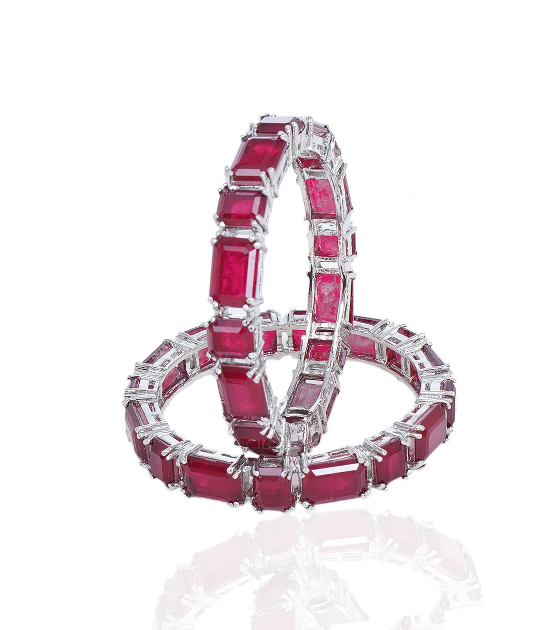 ROSIE RED ZIRCON BANGLES