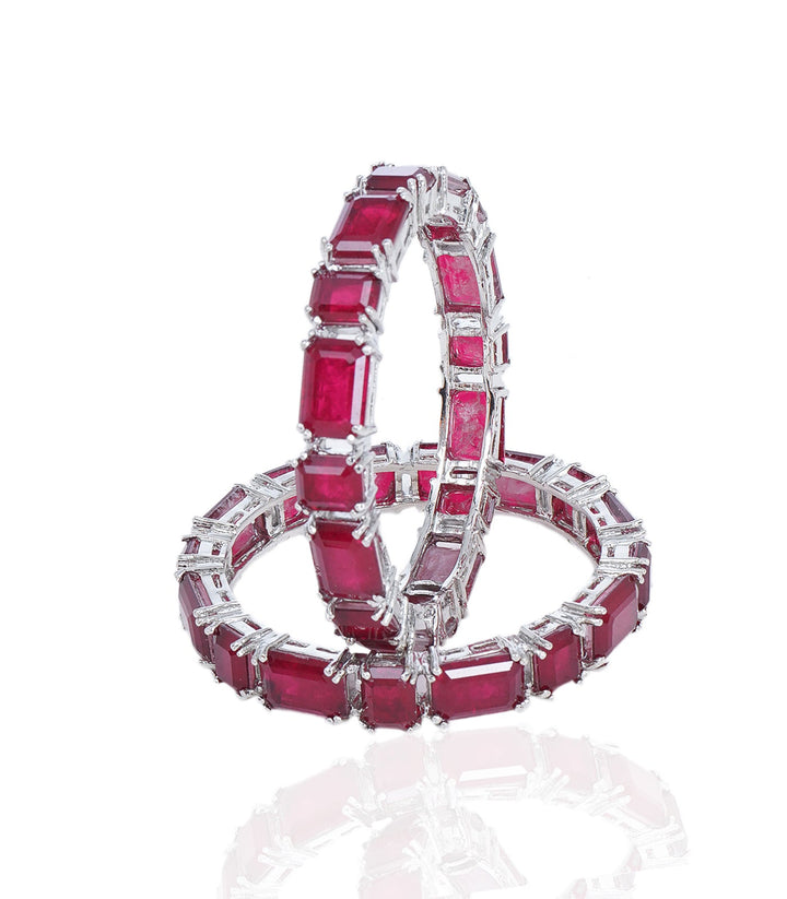ROSIE RED ZIRCON BANGLES