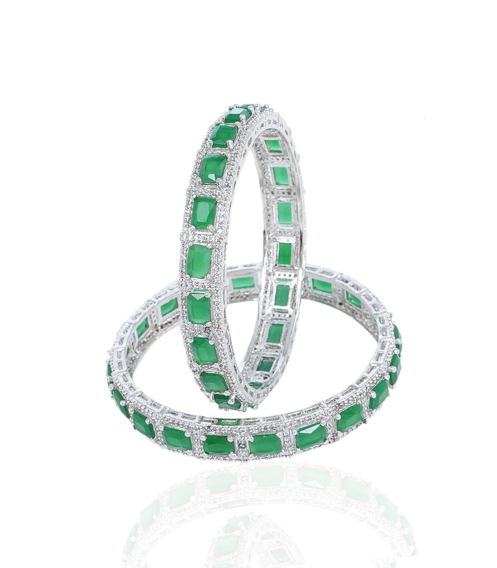LIZA GREEN ZIRCON BANGLES