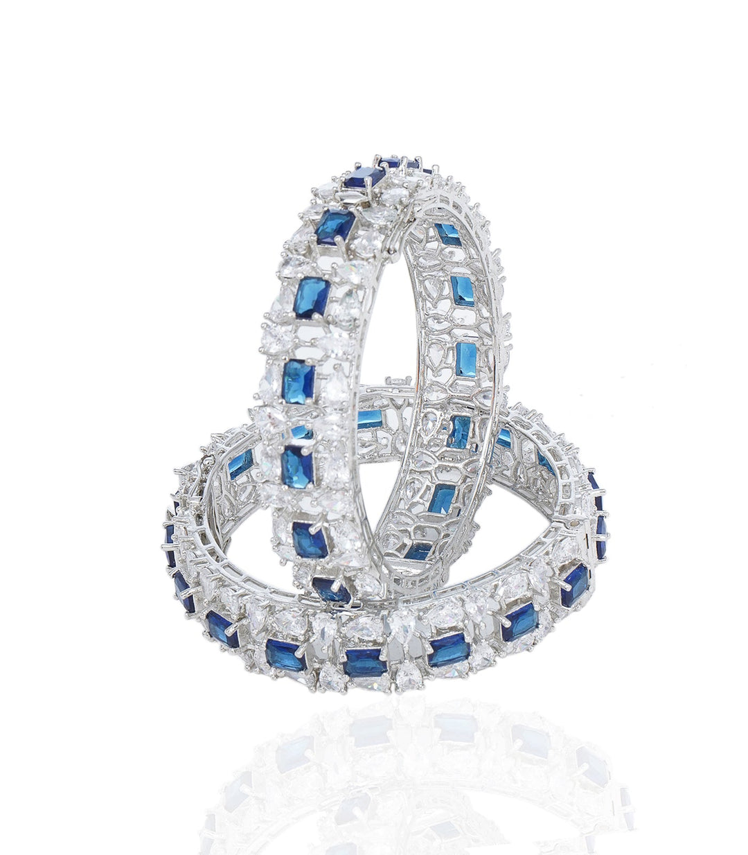 LAUREN BLUE ZIRCON BANGLES