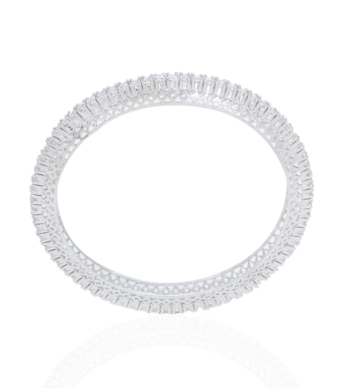 EVELINA WHITE ZIRCON BANGLES