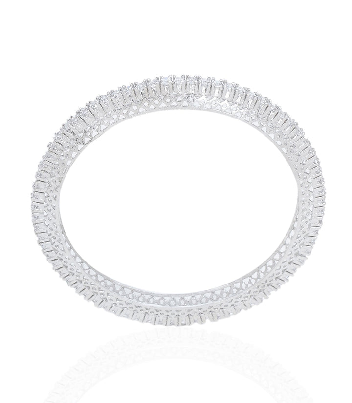 EVELINA WHITE ZIRCON BANGLES
