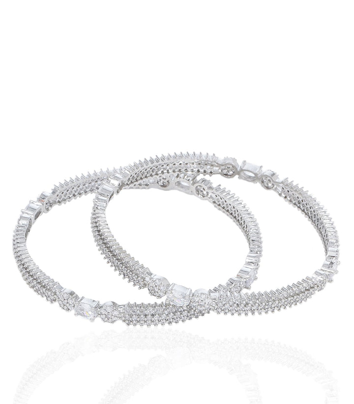 ALESSIA WHITE ZIRCON BANGLES