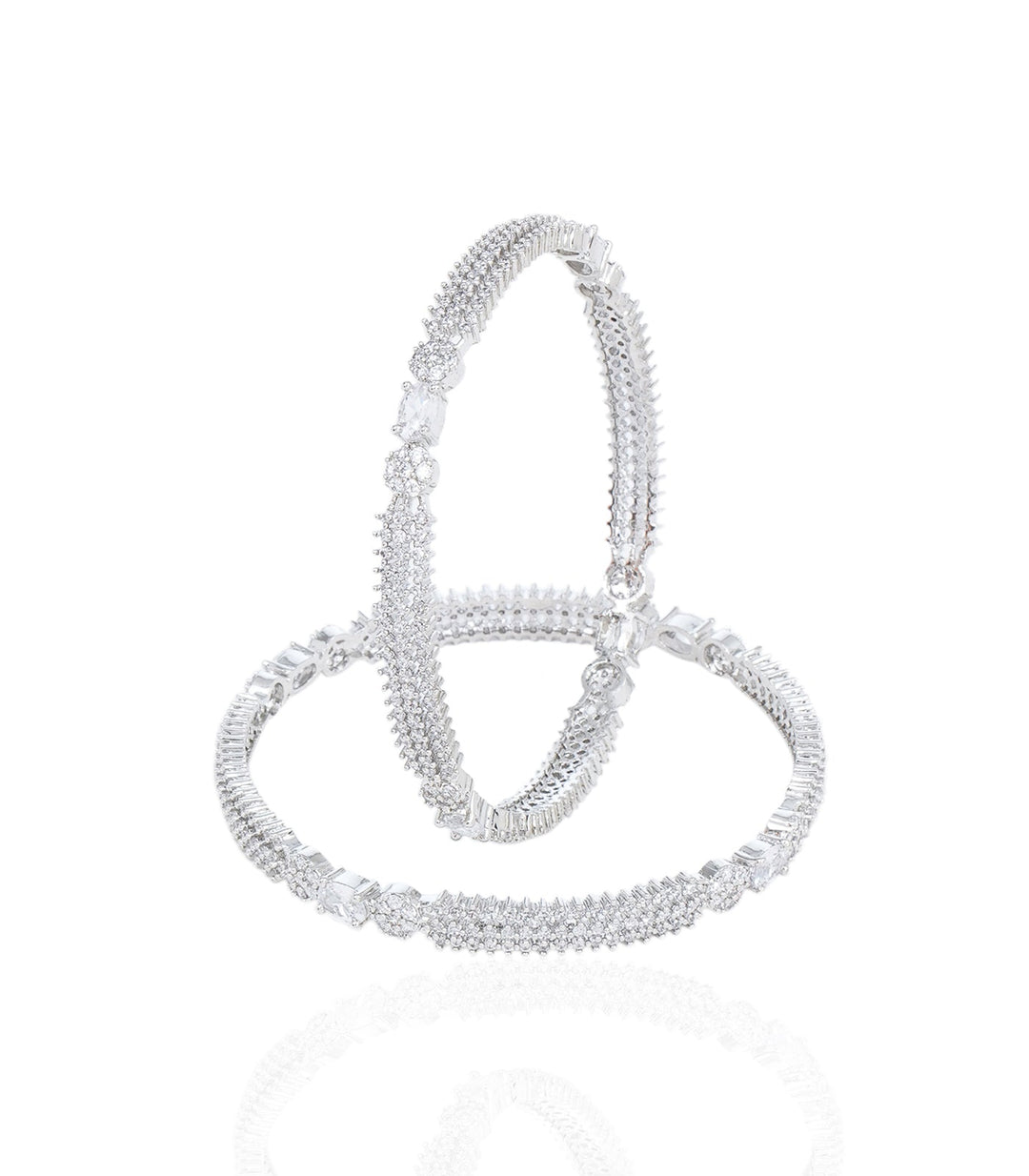 ALESSIA WHITE ZIRCON BANGLES