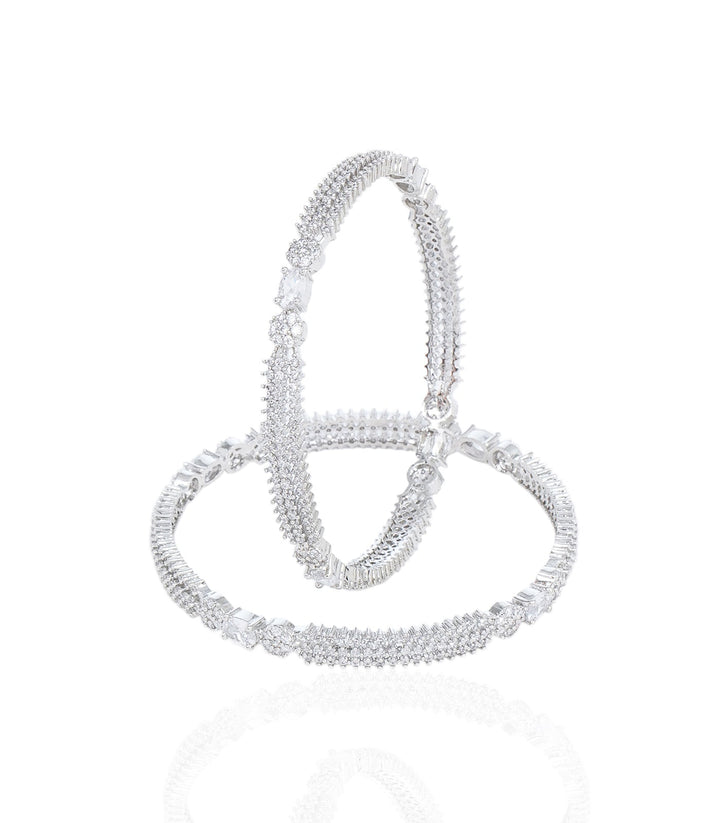 ALESSIA WHITE ZIRCON BANGLES