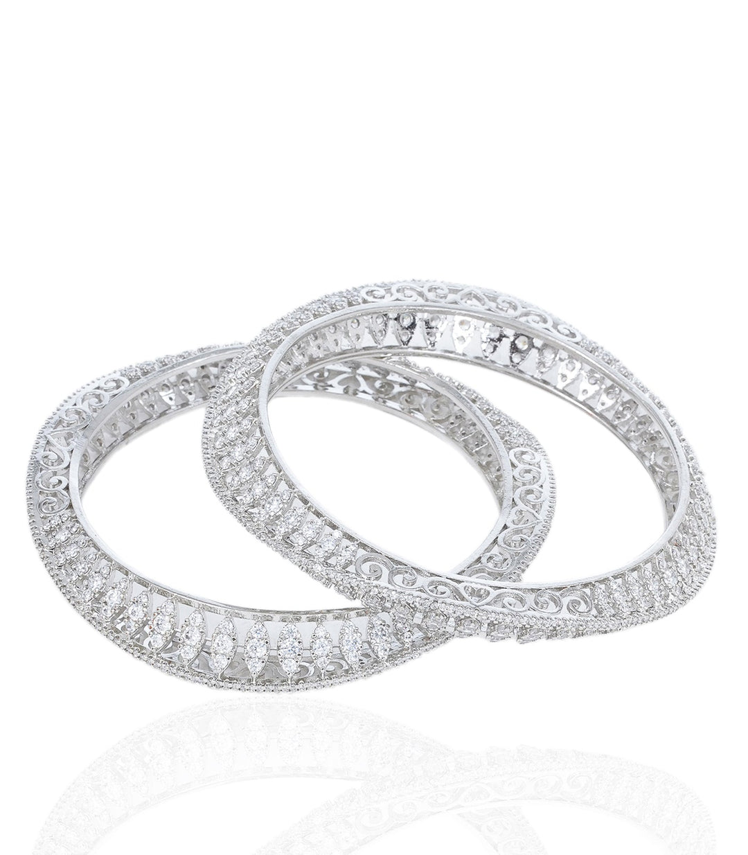 ARISHA WHITE ZIRCON BANGLES