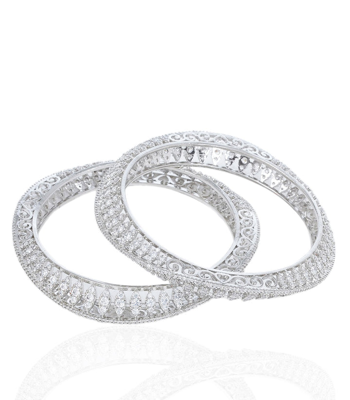 ARISHA WHITE ZIRCON BANGLES