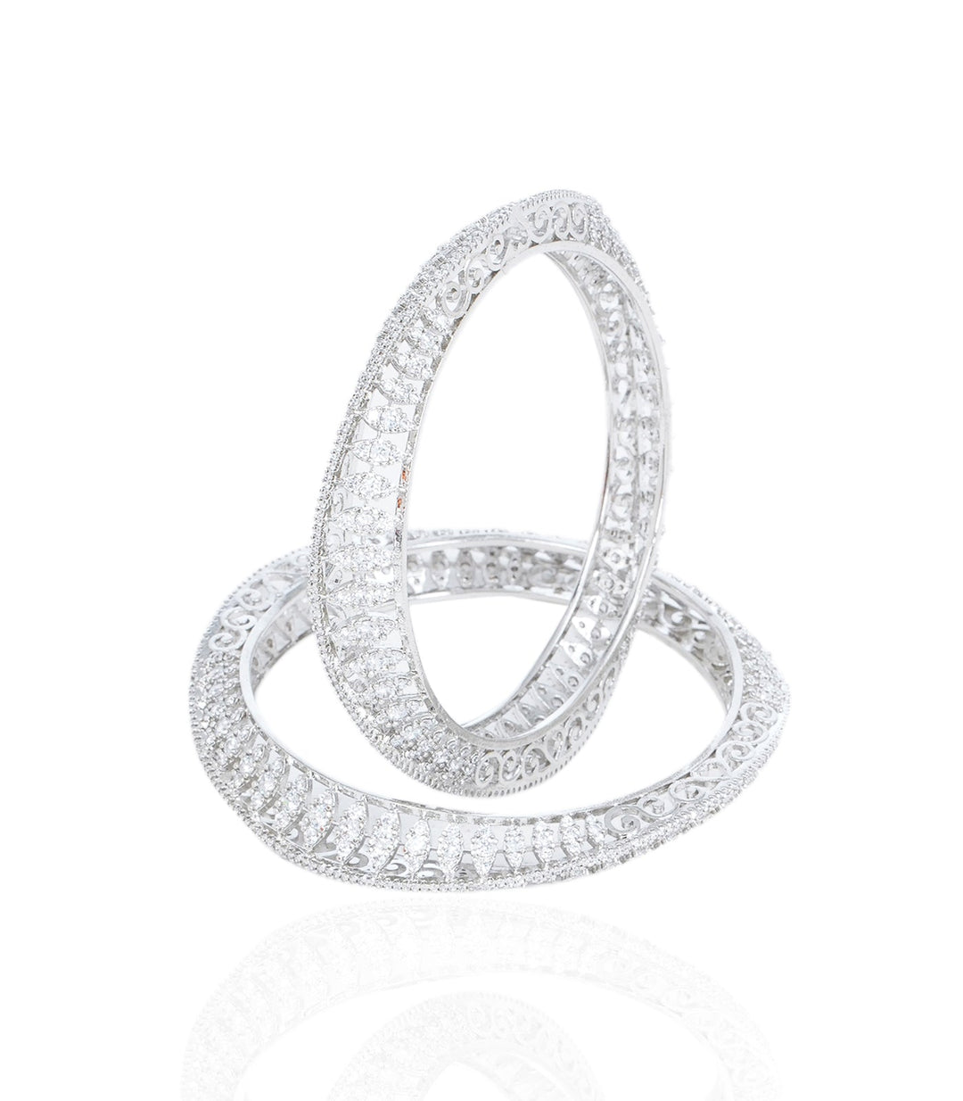 ARISHA WHITE ZIRCON BANGLES