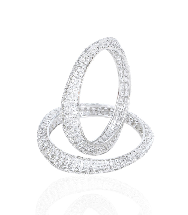 ARISHA WHITE ZIRCON BANGLES